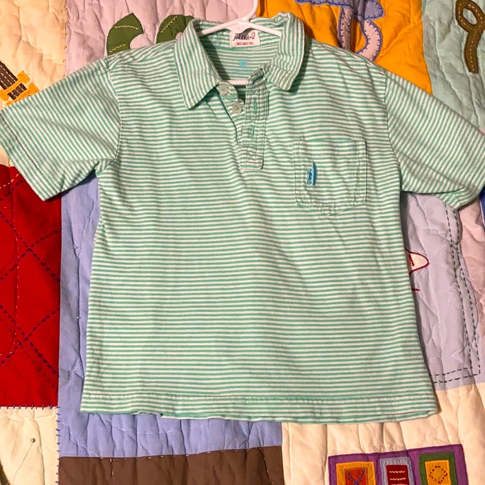 Johnnie-o. Size 6. Green and white stripes Great condition